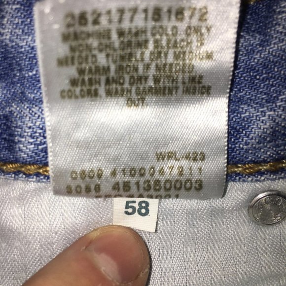 SilverTab Mens 34x30 Distressed Embroidered Flap Pocket Light Wash Straight Jean - Picture 8 of 12